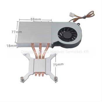 RAM radiátor hőcsöves hűtéssel, 3 hőcső, hidraulikus csapágy, 3000 RPM