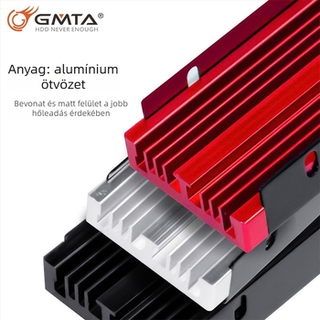 M.2 SSD alumínium hűtő, 3 csővel, modell Sr05, NVMe/SATA M.2 meghajtókhoz