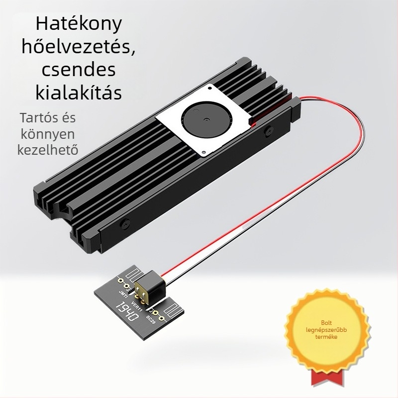 M.2 SSD alumínium hűtő, 3 csővel, modell Sr05, NVMe/SATA M.2 meghajtókhoz