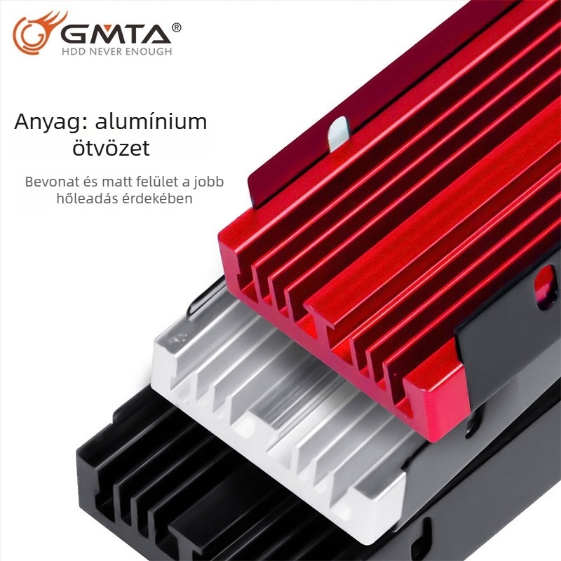 M.2 SSD alumínium hűtő, 3 csővel, modell Sr05, NVMe/SATA M.2 meghajtókhoz