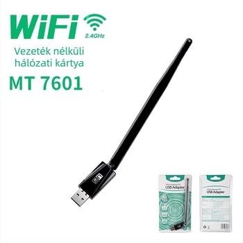 MTK7601 USB WiFi adapter — MTK7601 chipkészlet, USB interfész, 2.4 GHz, 150 Mbps, IEEE 802.11b/g/n