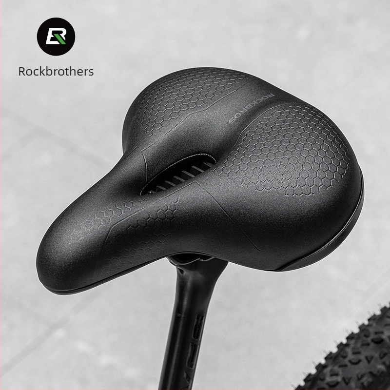 ROCKBROS Kerékpárnyereg 8730-3 – ütéscsillapító MTB ülés, magas rugalmasságú memóriahab, vízálló PU, megerősített rezgéscsillapító ív, dupla rezgéscsillapítás