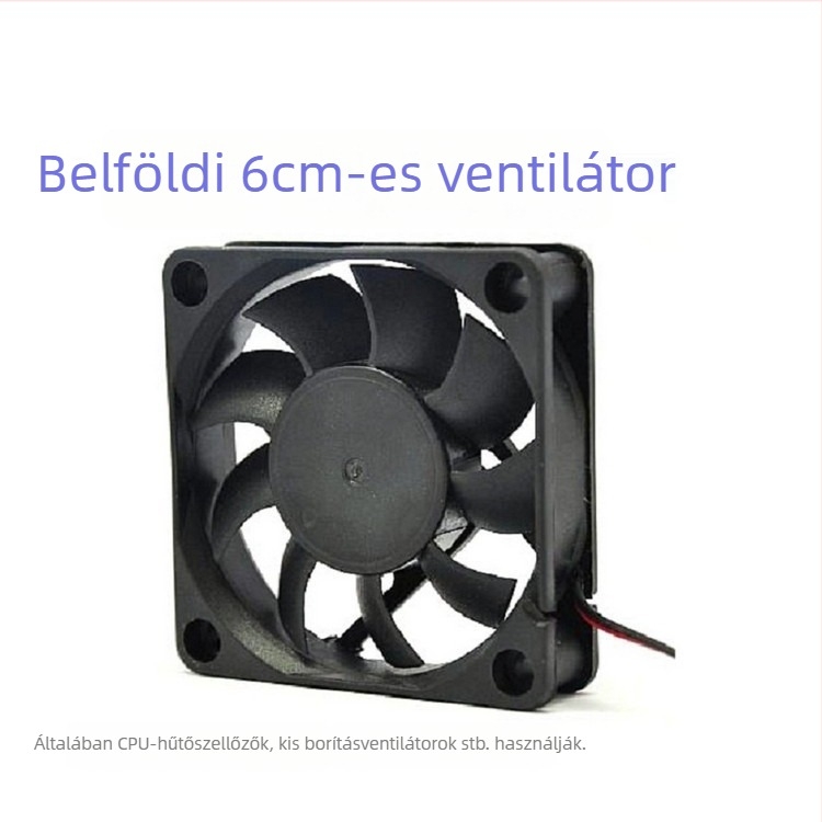 CPU hűtőventilátor olajcsapágyas, modell 6015, 1900 RPM, zaj 20 dB, 4 hőcső, légköri hűtés