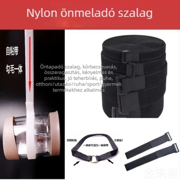 Velcro-szalag (azonos felület) – Nylon, önadhéziós rögzítés ruházathoz, háztartási textilek és ipari felhasználás – Black Ma márka