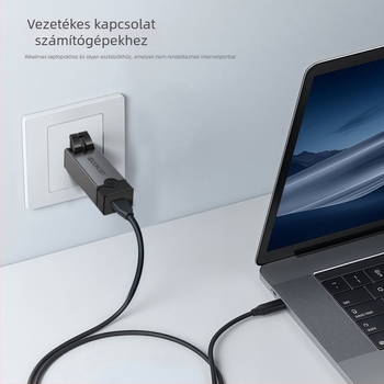 Type-C to RJ45 Gigabit hálózati adapter, alumínium ötvözet, készen álló, nagy sebességű hálózati konverter tabletákhoz és okostelefonokhoz