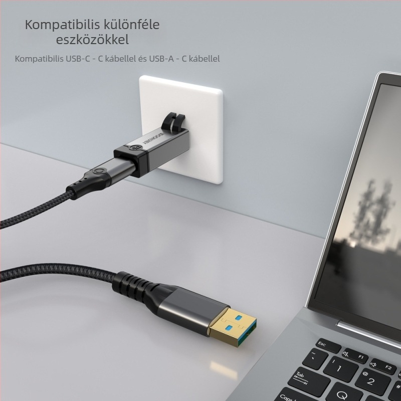 Type-C to RJ45 Gigabit hálózati adapter, alumínium ötvözet, készen álló, nagy sebességű hálózati konverter tabletákhoz és okostelefonokhoz