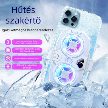 Kétmagos telefonhűtő állvány – félvezető hűtéssel, mágneses vezeték nélküli töltéssel, csendes működéssel