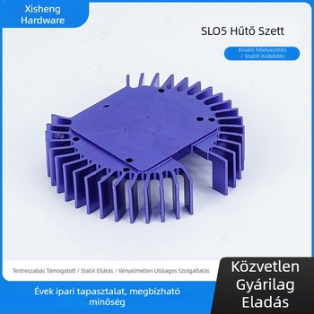 SLO5 mobiltelefon hűtőradiátor, alumínium 6063, léghűtés, nincs hőcső, tömeg 71,645 g