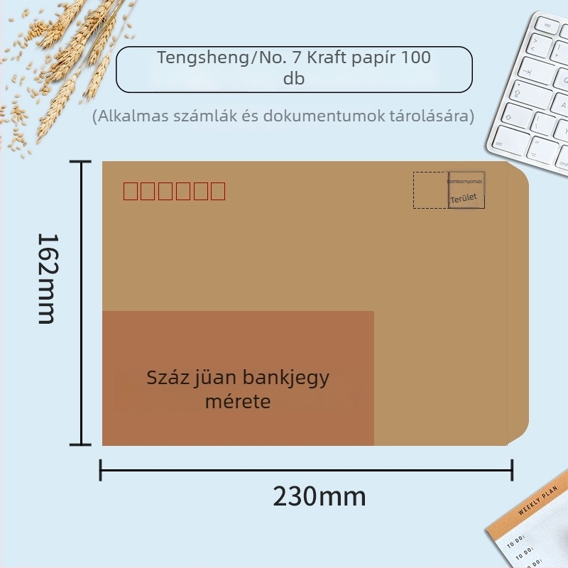 ÁFA számlákhoz és bérszállításhoz használt borítékpecsét (Stílus: kínai boríték; Importált: Nem; Ajándék: Nem; IP licenc: Nem)