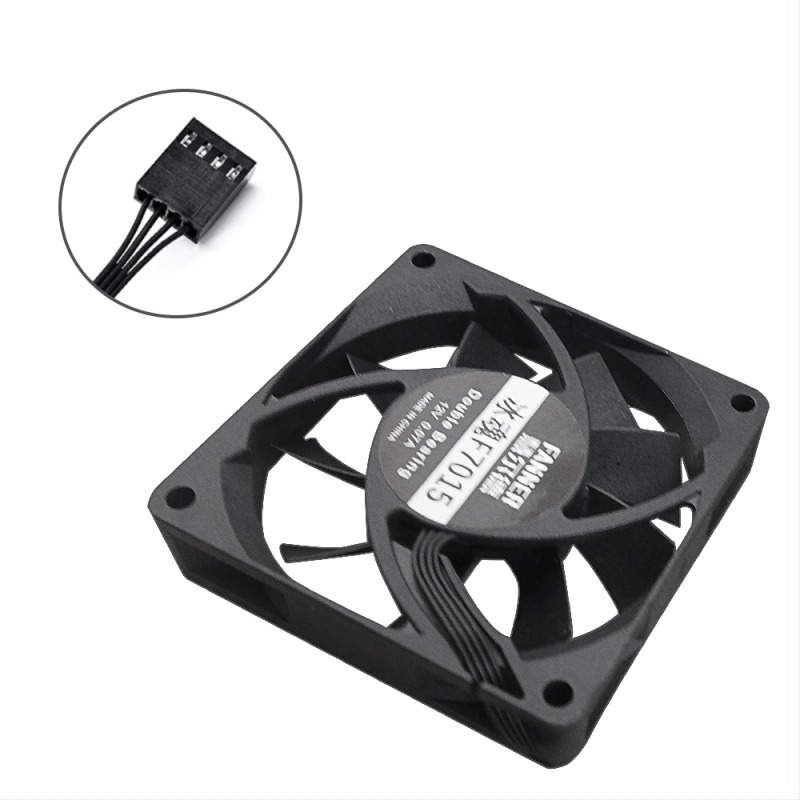Házhűtő ventilátor Ice Soul F7015, kettős golyóscsapágy, 4-pines PWM vezérlés, AMD CPU-kompatibilis