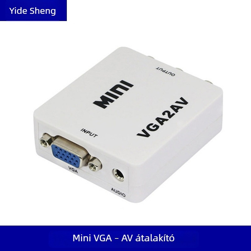 Mini VGA-AV konverter, VGA-AV adapter számítógéphez és televízióhoz