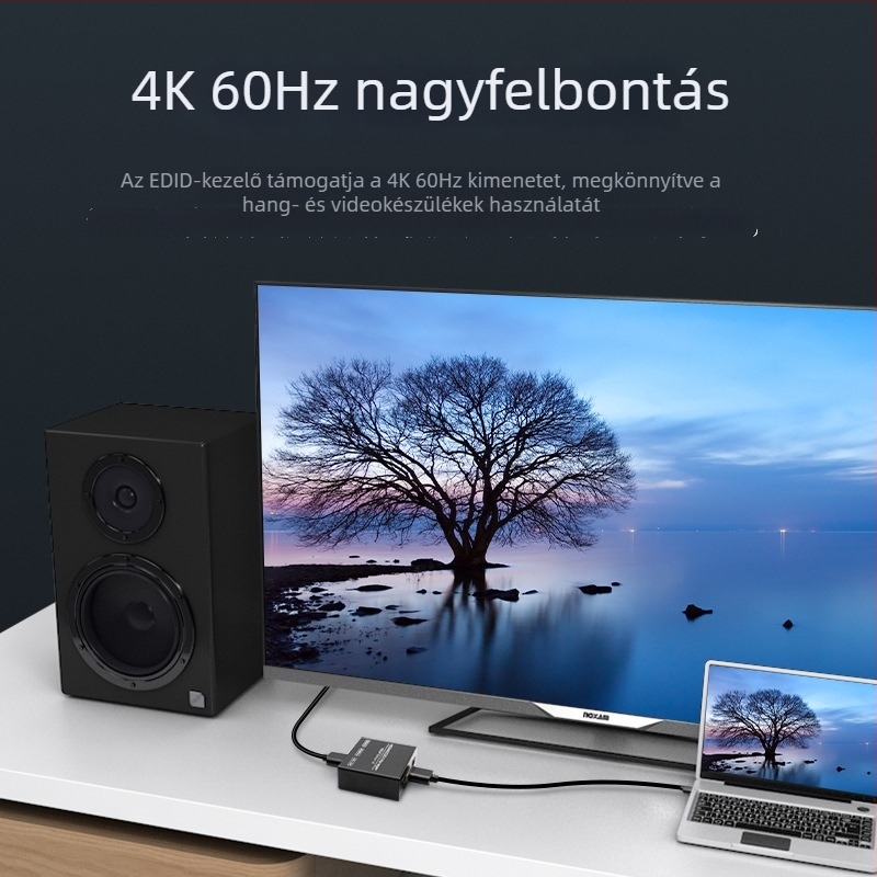 EDID-kezelő HDMI kapcsoló: felbontásbeállítás 4K60Hz-ről 1080p-re, HDCP 2.2, EDID-kezelés, OEM-feldolgozás, irodai értekezletekhez