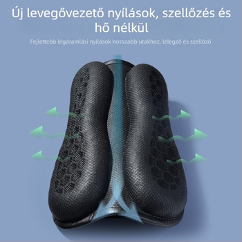 Motorkerékpár gél ülésvédő – 3D méhsejt, nyári hőszigetelés és légáteresztő, Modell 130+232, többrétegű konstrukció: gyorsan száradó hálóréteg, vízálló hab, magas rugalmasságú gél, lélegző csúszásmentes anyag