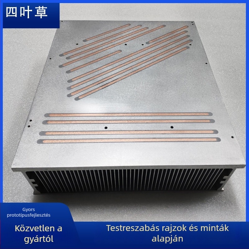 Mg shovel-tooth hőcső radiátor, réz, 4 hőcső, modell Shovel tooth radiator