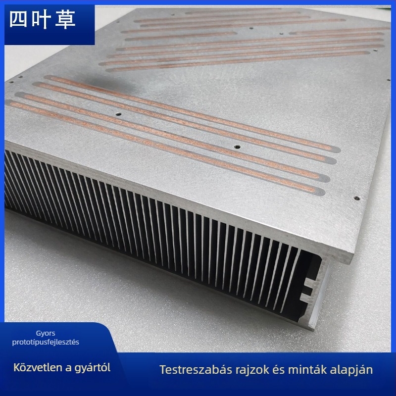Mg shovel-tooth hőcső radiátor, réz, 4 hőcső, modell Shovel tooth radiator