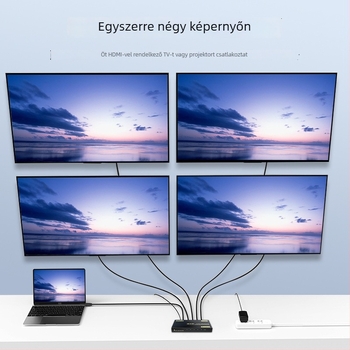 Jinghua HDMI osztó 1 bemenet 4 kimenet, modell F131