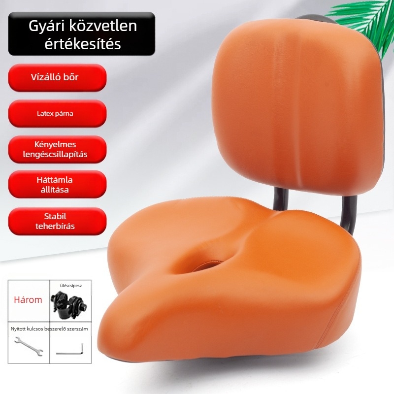 Elektromos kerékpárnyereg hátsó támasz és ülőpárnával