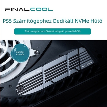 PS5 M.2 NVMe SSD hűtő, alumínium, 1 hőcső, integrált hűtés