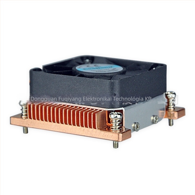 CooNong CPU hűtő PGA478/BGA479 - Réz Cu1100, Légáramlatos hűtés, Dupla golyóscsapágy, Modell D2-01
