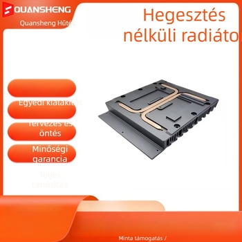Vízhűtő radiátor - réz-alumínium ötvözet, hőcső hűtés, 4800 rpm, zaj 26 dB