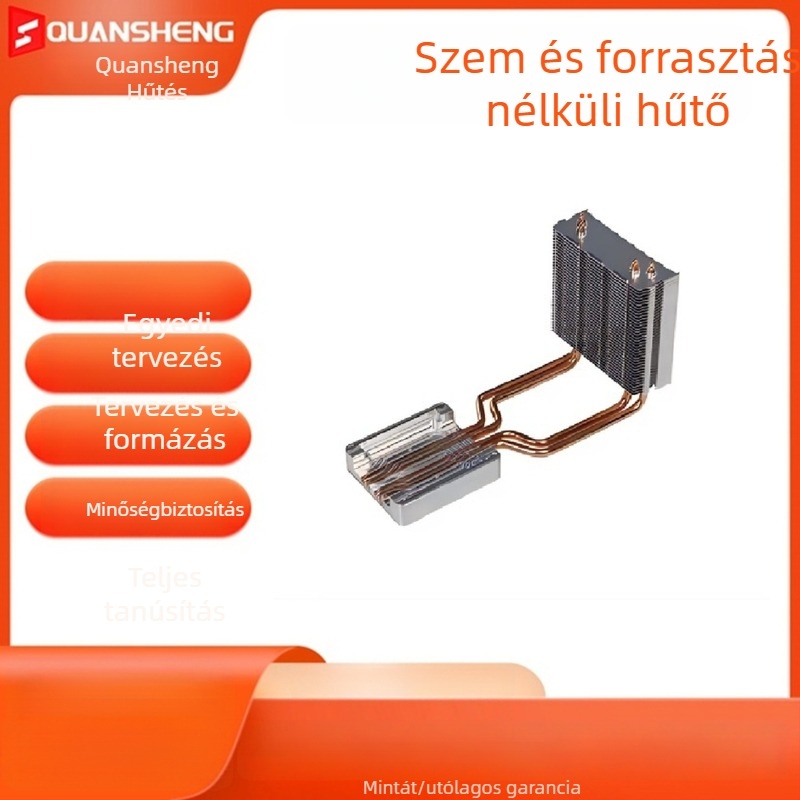 Hőcső radiátormodul (Típus: Hőcső; Anyag: réz-alumínium ötvözet; Forgás: 4800 RPM; Zaj: 26 dB; Élettartam: 60000 h)
