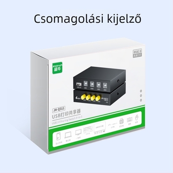 Jinghua USB kapcsoló 4 az 1-ben nyomtató megosztásához, kézi működtetés, Windows 7 kompatibilis, 1600×1280 felbontás, távoli felébresztés, energia-gazdálkodás
