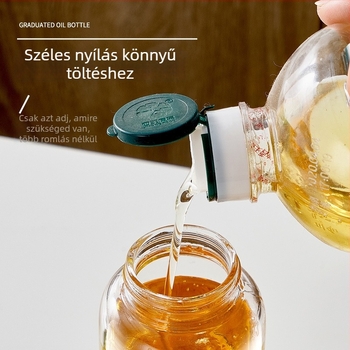 Üvegből készült olajtartó készlet - szivárgásmentes, nyomásos permetező, nagy kapacitás, hőálló a magas hőmérsékletekhez, a konyhába