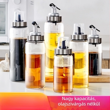 Üvegből készült olajtartó készlet - szivárgásmentes, nyomásos permetező, nagy kapacitás, hőálló a magas hőmérsékletekhez, a konyhába
