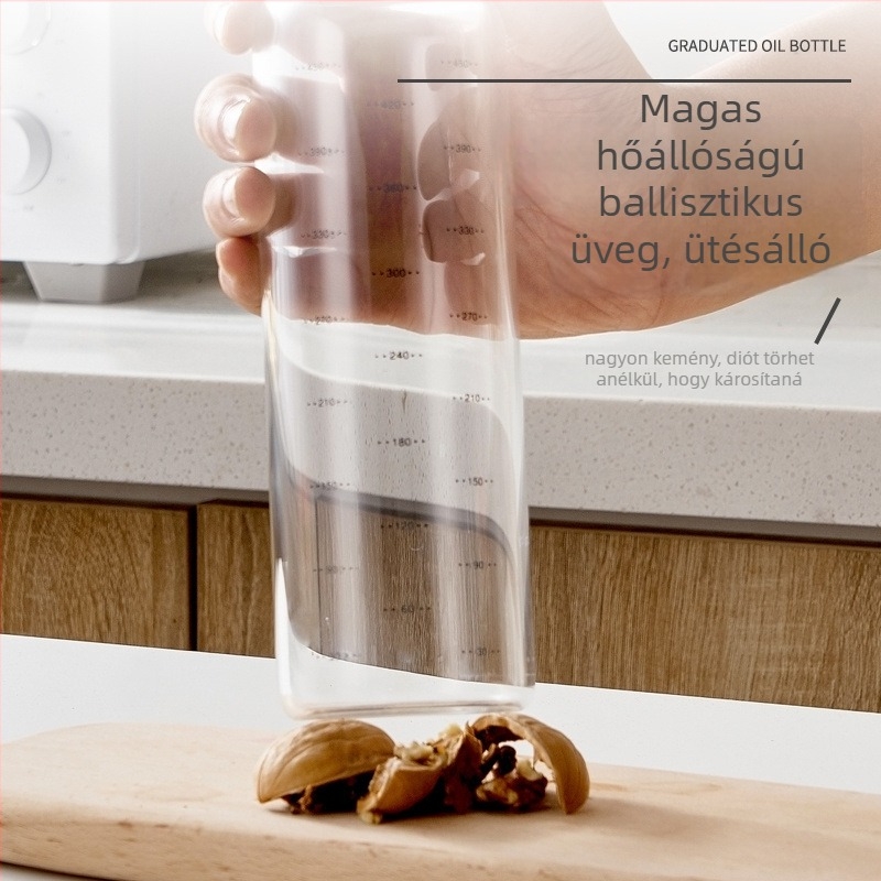 Üvegből készült olajtartó készlet - szivárgásmentes, nyomásos permetező, nagy kapacitás, hőálló a magas hőmérsékletekhez, a konyhába