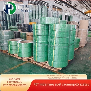 PET műanyag-alkatrész csomagoló szalag HMDBZ1 — anyag PET, vastagság 0,8 mm, húzószilárdság 4400 N, súly 20 kg