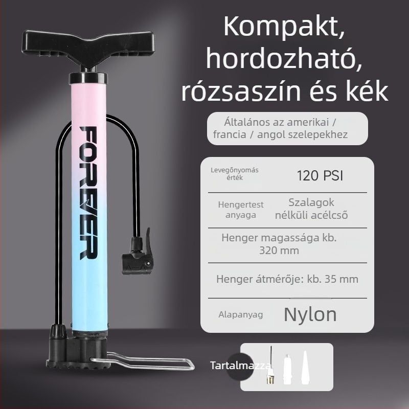 Kézi pumpa kerékpár és kosárlabda számára – otthoni használat, univerzális kompatibilitás