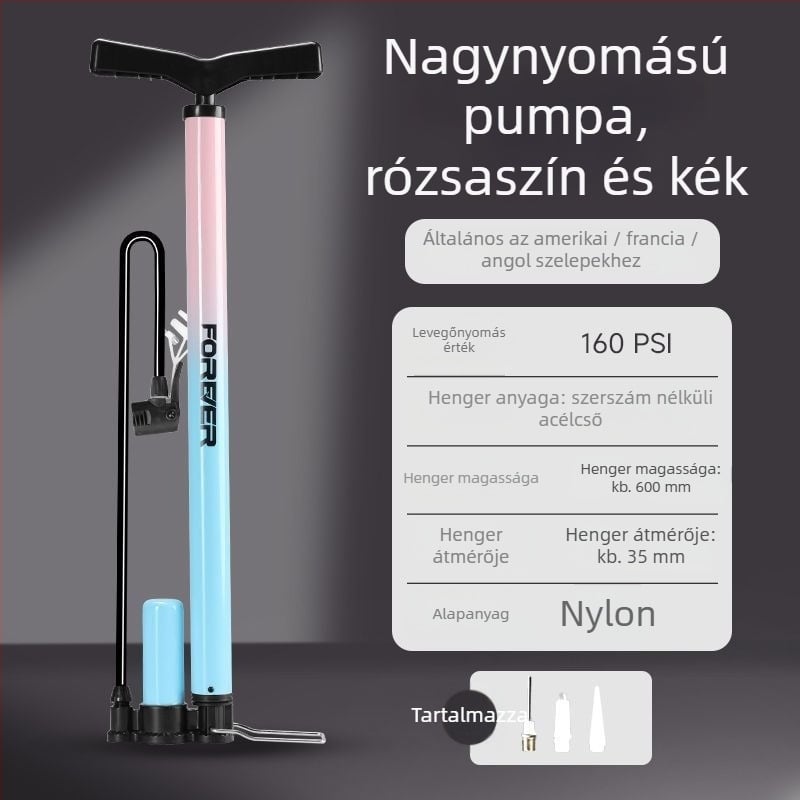 Kézi pumpa kerékpár és kosárlabda számára – otthoni használat, univerzális kompatibilitás