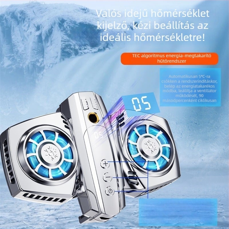 Neutral K4 mobiltelefon hűtő, Type-C interfész, 175 g, fém-plasztik-alumínium ötvözet