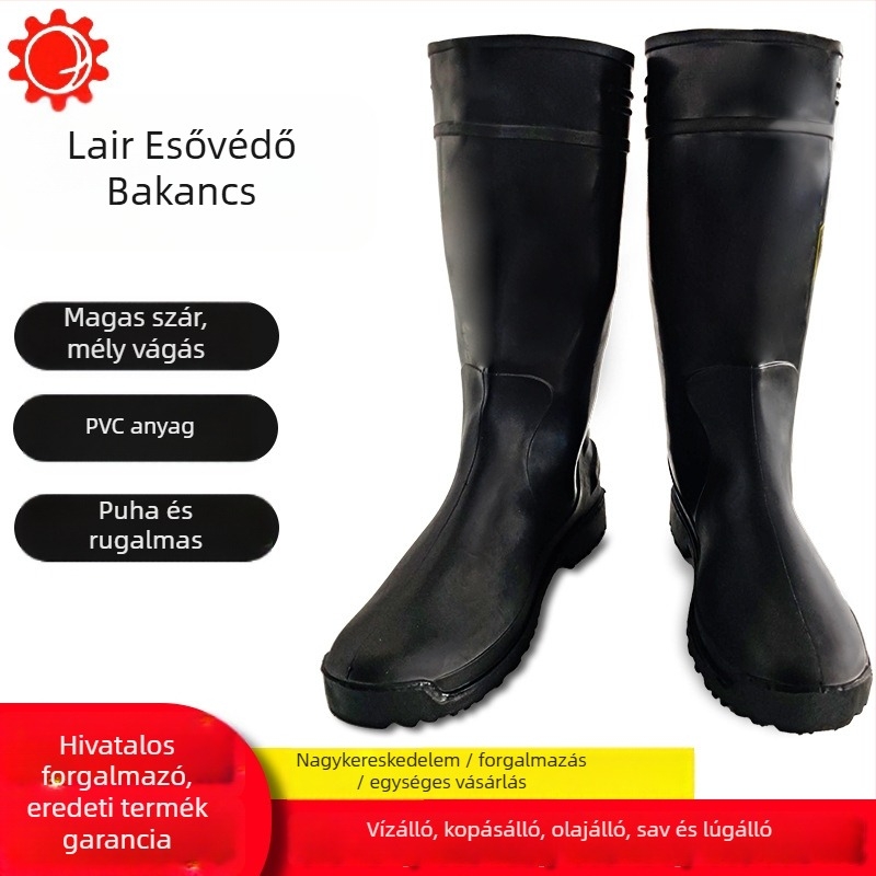Lair PVC vegyi ellenálló munkavédelmi bakancs az élelmiszeripar számára – olajálló, vízálló, sav- és lúgálló
