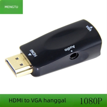 HDMI–to–VGA adapter audióval, 1080P támogatás, TV-hez, set-top box-hoz és projektorhoz