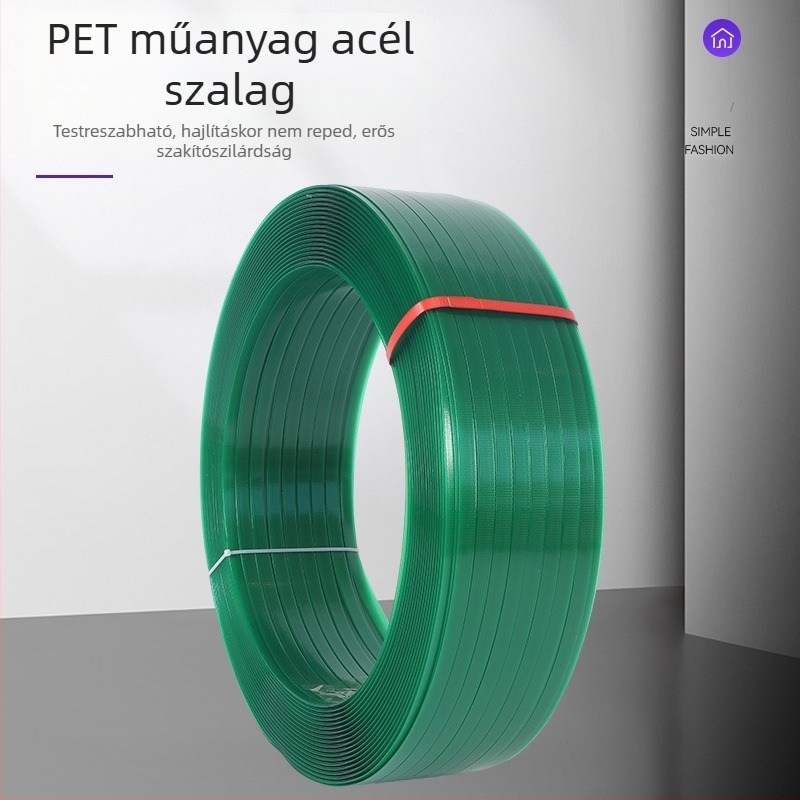 PET műanyag heveder csomagoláshoz, 1.2 mm vastagság, szakítószilárdság 420 kg, tömeg 20 kg, kód 0133PET