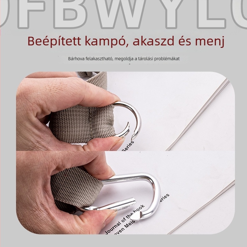 Csomagtartó kiegészítő akasztóval, Kibővíthető, Poliészter, ZL281 modell, 2025 tavasz