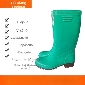 Esőcsizmák hosszú csővel, csúszásmentes, olajálló, saválló PVC, modell A20