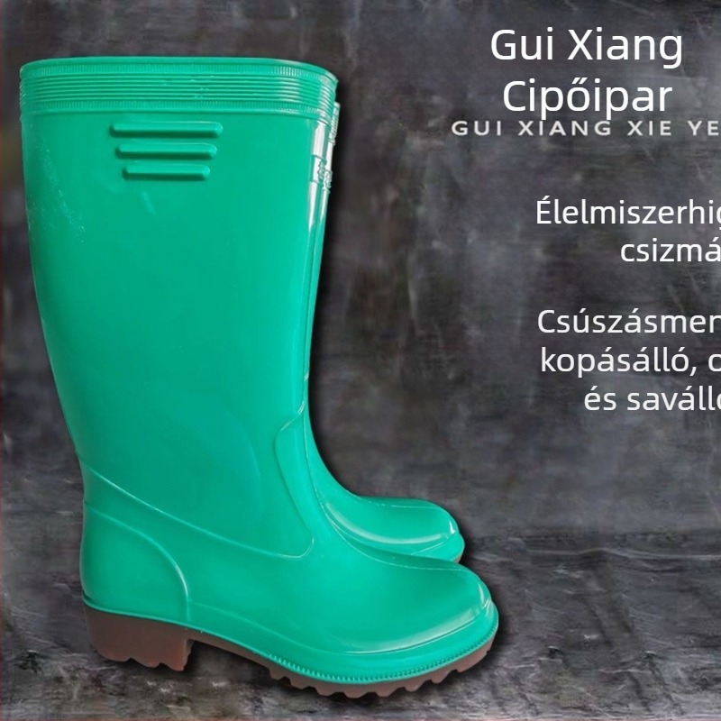 Esőcsizmák hosszú csővel, csúszásmentes, olajálló, saválló PVC, modell A20