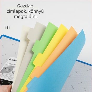 Japán stílusú mappa egy erős klippel, modell 978, anyag: papír, kapocs méret: A, alkalmas A4 papírhoz