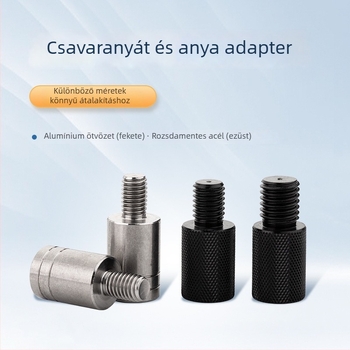 Hálófej adapter, 6–8 mm átmérő, rozsdamentes acél reduktor, csavar és anya, többfunkciós kiegészítők