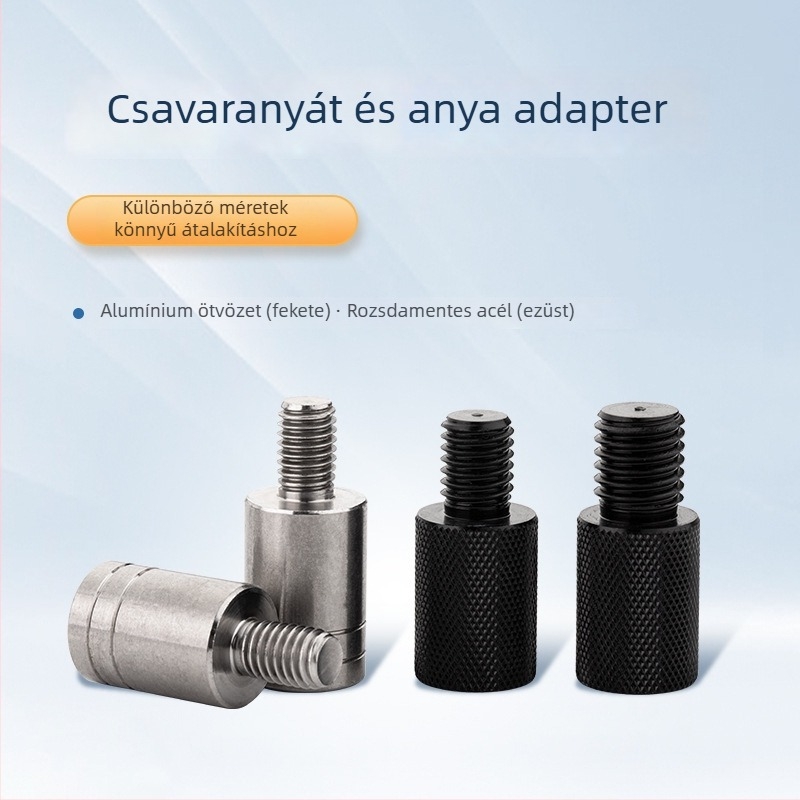 Hálófej adapter, 6–8 mm átmérő, rozsdamentes acél reduktor, csavar és anya, többfunkciós kiegészítők