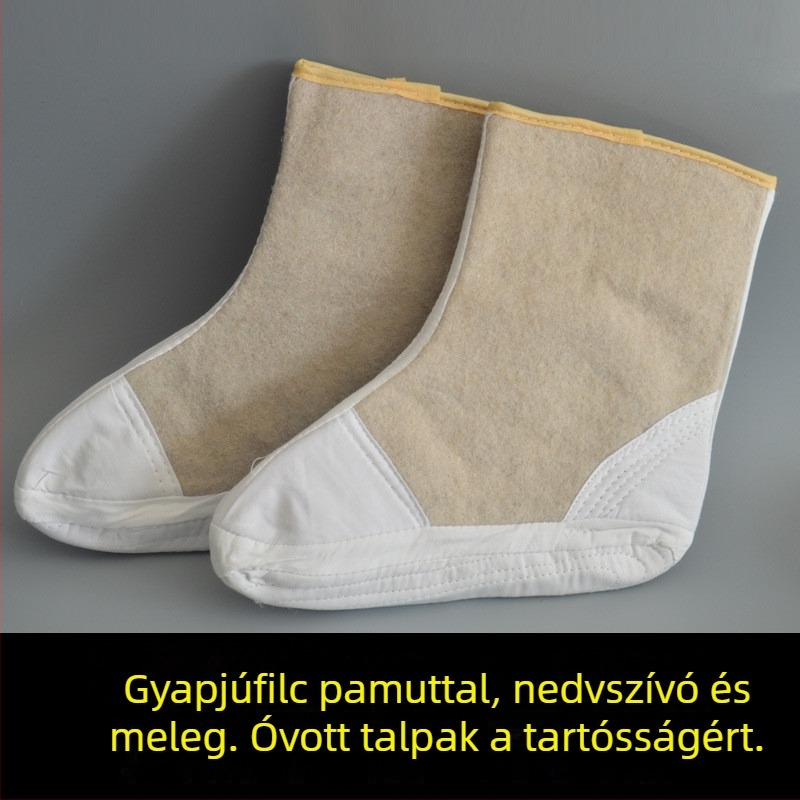 Gyapjúfilcből készült zoknik a melegítésre, védelem a hideg ellen — Anyag: gyapjúfilc; Típus: Megőrzi a meleget; Funkció: Megakadályozza a hideg bejutását