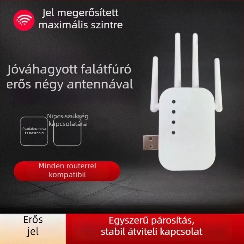 4G router WiFi-jelzőerősítővel, falon átívelő Internetrepeater (4G, WiFi, falon át, szélessávú relé, 2024-03-ben piacra kerül)