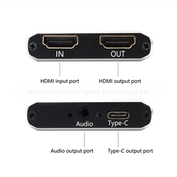 USB 3.0 HDMI videó rögzítő kártya, modell UHV30, 1080P60, USB-C