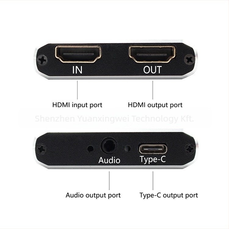 USB 3.0 HDMI videó rögzítő kártya, modell UHV30, 1080P60, USB-C