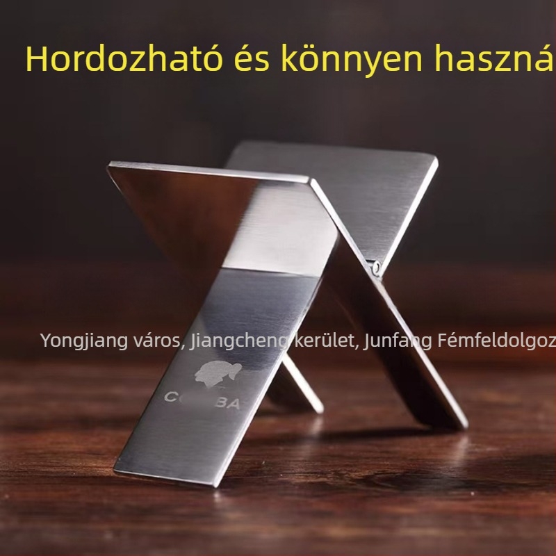 Rozsdamentes acél szivarállvány, hordozható, összecsukható, kézi készítésű, testreszabható, egyszerű stílusú könnyű luxus