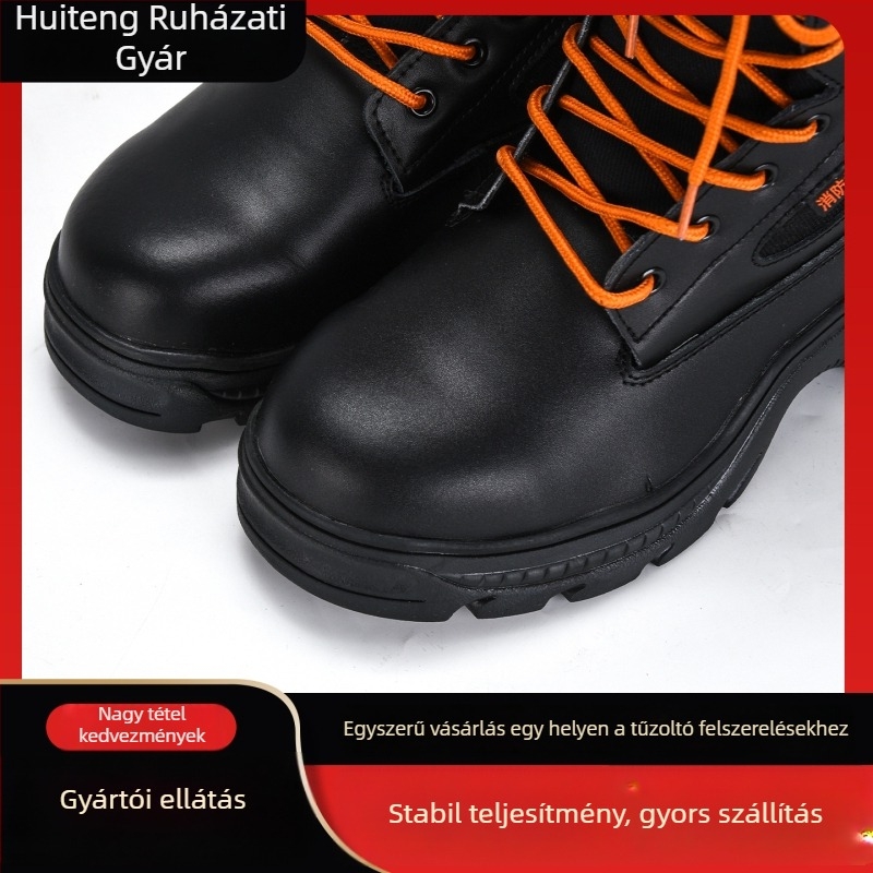 Tűzoltó mentőcsizmák – hőálló gumicsizmák erdőbeli vészhelyzetekre (Márka: Other; Anyag: Rubber)