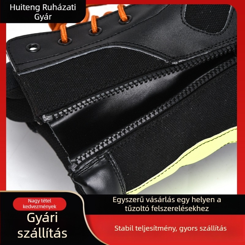 Tűzoltó mentőcsizmák – hőálló gumicsizmák erdőbeli vészhelyzetekre (Márka: Other; Anyag: Rubber)
