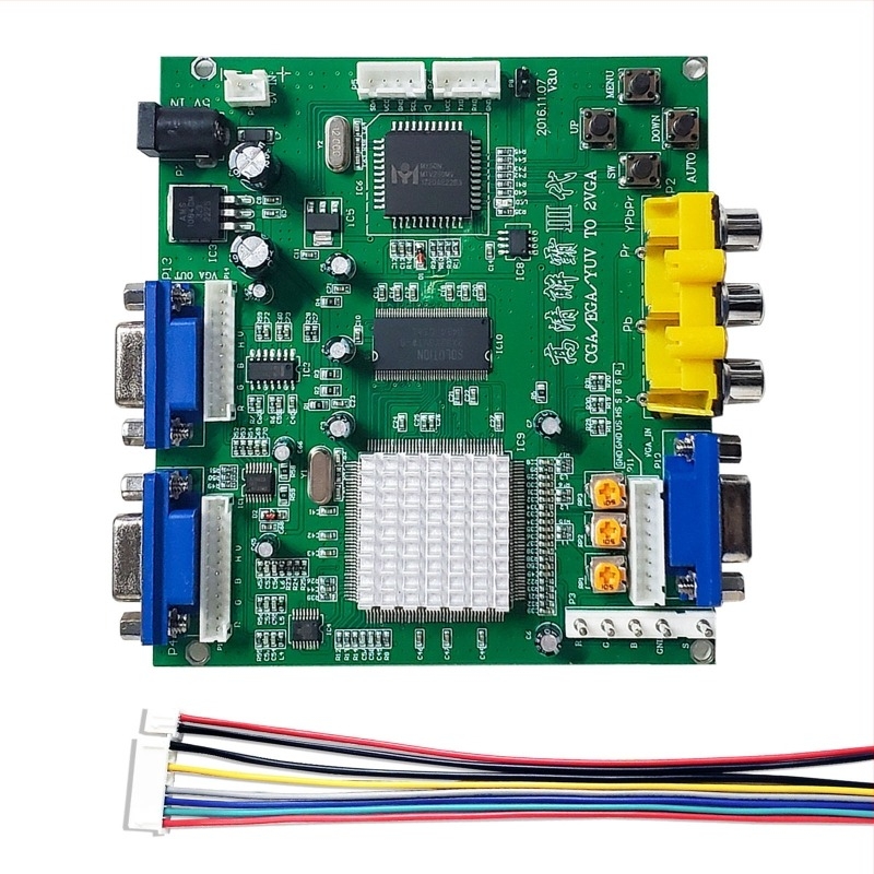 BBS 9200 videókonverter RGBS/CGA/EGA/YUV bemenetekhez, dupla VGA kimenet